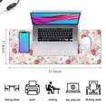 thumbnail image 5 of Long Mouse Pads for Desk,Pink Cow Strawberry Flower Pattern Desk Mats on Top Of Desks, Desk Mouse Pad Extra Large with 3mm Non-Slip Base and Stitched Edge for Gaming,Office,Work,Home 31.5"x11.8", 5 of 6
