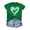 Tops-A465Green, variant on LEKWK Womens St Patricks Day Shirt Heart Clover Sketch Graphic Tees Short Sleeve Summer Tops Round Neck Scalloped Edge Print Holiday Wear