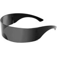 thumbnail image 1 of Gafas de sol cibernéticas con visera futurista de los 80 para hombre y mujer, estilo punk futurista, cosplay B2740, 1 of 5