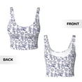 thumbnail image 5 of Fotbe World Travel2 Pattern Womens' Sports Bra Longline Wirefree Padded with Medium Support Sports Moisture-Wicking Workou Vest,Tank Top-, 5 of 9