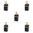 thumbnail image 1 of Ruiboury Resin Soap Dispenser Reusable for Tabletop Kitchen Shower Shampoo Bathroom Black Gold 500ml 5Set, 1 of 6