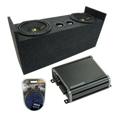 87-06 Jeep Wrangler YJ TJ Kicker CompC CWCS10 Dual 10 Custom Sub Box CXA8001 Amp