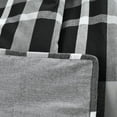 thumbnail image 2 of Lush Decor Farmhouse Yarn Dyed Plaid Eco-Friendly Recycled Cotton Reversible Throw, 60x50, Black/White, Single, 2 of 3