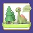 thumbnail image 2 of Godderr Toddler Kids Toys Cute Cartoon Press Small Dinosaur Toy Car Baby Toys Boys Girls Toys 2-6Y-Green, 2 of 6