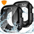 thumbnail image 6 of Goton 2 Pack Waterproof Case for Apple Watch Series 10 Screen Protector 46mm, Tempered Glass Hard PC Shockproof Cover Back Bumper for iWatch 10 (2024), 6 of 12