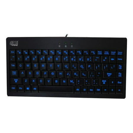 Adesso - SlimTouch AKB-110EB TKL Wired Membrane Keyboard - Black
