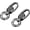 Black Metal, variant on 2 Pack , Sturdy Key Ring,Clip Holder Organizer for ,
