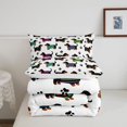 thumbnail image 5 of Homewish Cartoon Pet Dachshund Full Size Comforter Sets,Dog Paws Bedding Comforter Set,White,Reversible,3 Pieces,1 Comforter and 2 Pillowcases, 5 of 7