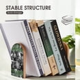 thumbnail image 6 of Tool Music Bookends Wood Book Divider Decor Shelves Non-Skid Book Stand 2 Pieces For Classroom Dormitory Bookshelf Office Home, 6 of 7