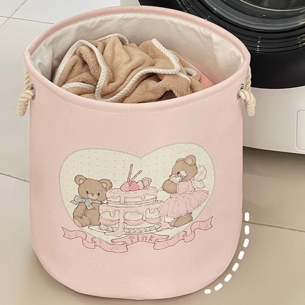 Cotton Linen Laundry Basket Large Capacity Foldable Designs for Dirty Clothes Storage Homes Dormitories and Apartments
