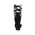 thumbnail image 2 of BLISSFUL STEP Women's Clear Strap Platform Lace up Block Heel Sandals Black 7.5, 2 of 7