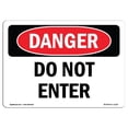 thumbnail image 1 of SignMission OS-DS-A-1824-L-1132 18 x 24 in. OSHA Danger Sign - Do Not Enter, 1 of 1