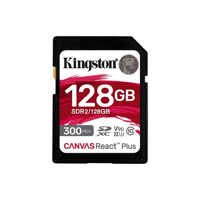 Tarjeta SD Kingston Canvas React Plus de 128 GB SDXC UHS-II V90