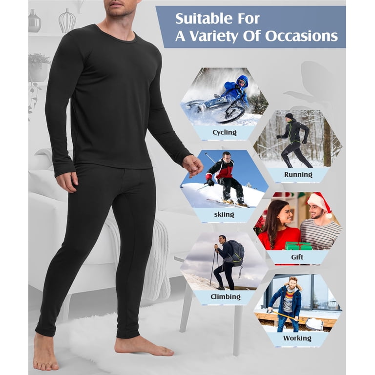 DAKIMOE Men's Fleece-Lined Thermal Underwear Set photo 7