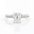 thumbnail image 6 of solitaire jewels 3 Side Diamond 2.5CT Radiant Moissanite Hidden Halo Engagement Ring For Women, 10K White Gold, 6 of 8