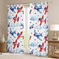 thumbnail image 2 of Castle Fairy Cute Cute Plane Aircraft Black Out Curtains for Preppy Child,Transportation Theme Curtains Pack of 2 (42x63 Each),Starry Sky Bedroom Curtains,Microfiber Bedroom Decor, 2 of 6