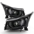 thumbnail image 1 of ACANII - For 2011-2015 Chevy Cruze Black Housing Projector Style Headlights Headlamps Assembly Driver & Passenger Side, 1 of 4