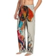 thumbnail image 6 of Sigee Colorful Dachshund Art print Men's Pajama Pants Lounge Sleep Bottoms with Elastic Waistband and Pockets-Large, 6 of 6