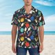 thumbnail image 2 of Balery Bowling Ball Camisas hawaianas de manga corta para hombre, camisas playeras de corte holgado, camisas de vacaciones con botones,XX-Large, 2 of 7