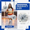 thumbnail image 2 of Cheerleader Pom Poms 24 Pack Sports Dance Cheering Plastic Metallic Cheerleading Pom Poms for Kids Adults-Ring Style, 2 of 6