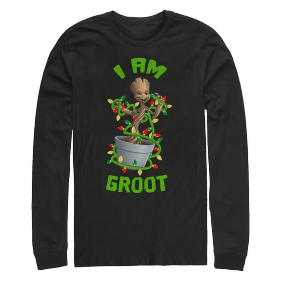 Men's Marvel: Guardians of the Galaxy I am Groot Lights Long Sleeve Shirt
