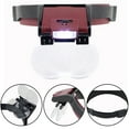thumbnail image 3 of UNTERING LED Head Magnifiers,BatteryPowered Hands Frees Headband Glasses with LED Professional Jewelers Loupe, 3 of 6