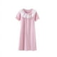 thumbnail image 1 of Camisón de niña de algodón de manga corta de verano con encaje Pijamas de niña Ropa de casa Ropa de casa para padres, 1 of 5