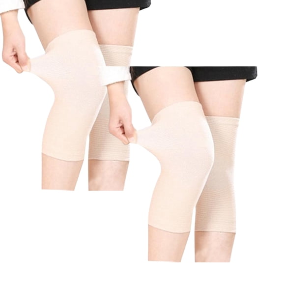 2 Pairs Warm Cotton Knee Support Sleeves, Enhanced Circulation & Joint Pain Relief, Compression Brace for Winter, Gym & Arthritis