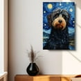 thumbnail image 4 of Barbet Dog Canvas Wall Art - Starry Night Van Gogh Dog Canvas Print Dog Sayings Painting Home Office Wall Decor Framed Dog Lover Gift, 4 of 6