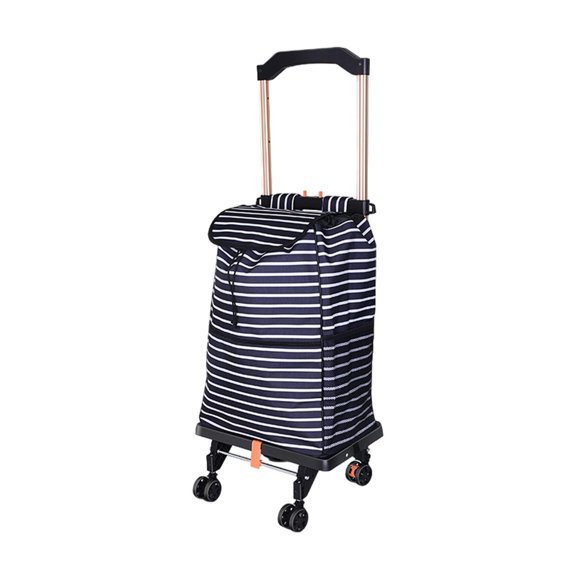 jiaping Folding Hand Truck Aluminum Alloy Cart for Home Travel Use Shopping With Storage Bag