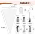 thumbnail image 2 of Kit de Repostería Reutilizable de 9 Piezas con Bolsa de Algodón Resistente Boquillas de Acero Inoxidable Acoplador y Cepillo para Decorar Pasteles y Cupcakes, 2 of 6