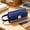 Navy-Free Size/NY, variant on Double Layer Large Capacity Pencil Case Portable Cloth Pencil Bag with Handle Stationery Organizer with Double Zipper for School Office Travel