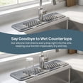 thumbnail image 4 of Unique Bargains Faucet Mat for Kitchen Sink Splash Guard Sink Area Mat Gray, 4 of 7