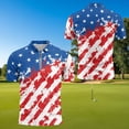 thumbnail image 5 of Uorisanigo US Flag Couple Matching Outfit Mens Golf Shirts Size S Short Sleeve 1/4 Zip Up Shirts for Work Athletic and Womens Zipper Shirt Quick Dry Sleeveless Racerback Workout Tops, 5 of 8