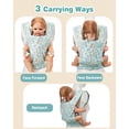 thumbnail image 6 of Lilian&Gema Baby Doll Carrier for Kids, Front and Back Doll Accessories Carrier with Adjustable Straps for Little Girls, Doll Carrier for Stuffed Animal Baby Doll, Green, 6 of 8