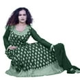 thumbnail image 2 of Dressy Anarkali with gold embroidery Size: S, Color: Green, 2 of 2