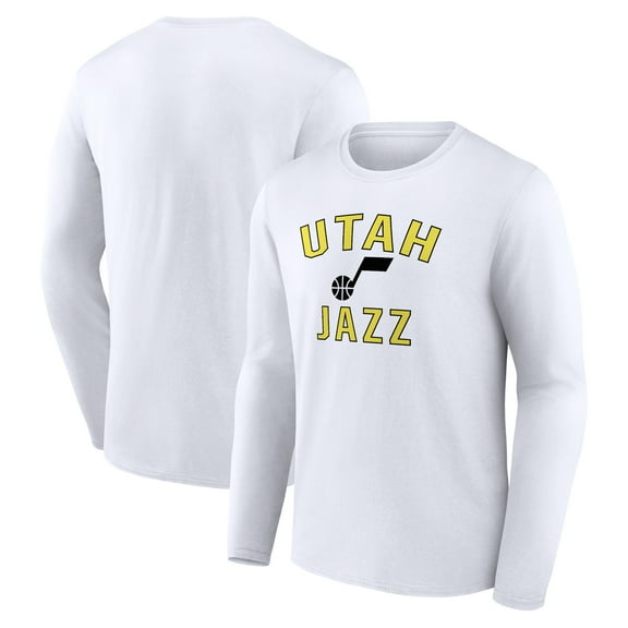 Men's White Utah Jazz Victory Arch Team Long Sleeve T-Shirt