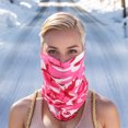 thumbnail image 2 of Unique Bargains 1 Pc Neck Gaiter Ice Silk Camouflage Scarf Mask Bandana Rose Red, 2 of 5