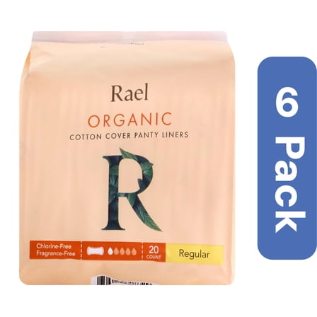 Rael Panty Liners Regular 20 ea (Pack Of 6)