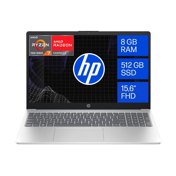 Laptop HP 15-fc0370la AMD Ryzen 7 8GB 512GB SSD FHD