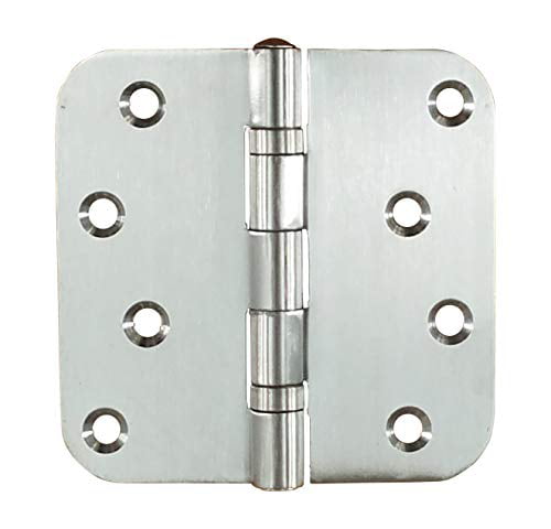 4/" with 5//8/" Radius Square Stainless Steel Ball Bearing Security Hinges Non