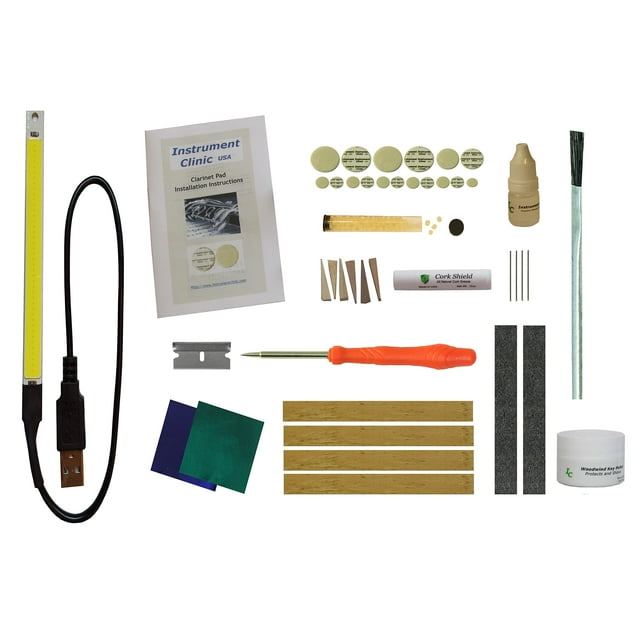 Instrument Clinic Clarinet Pad/Tenon Cork Kit, Set for Yamaha Clarinets