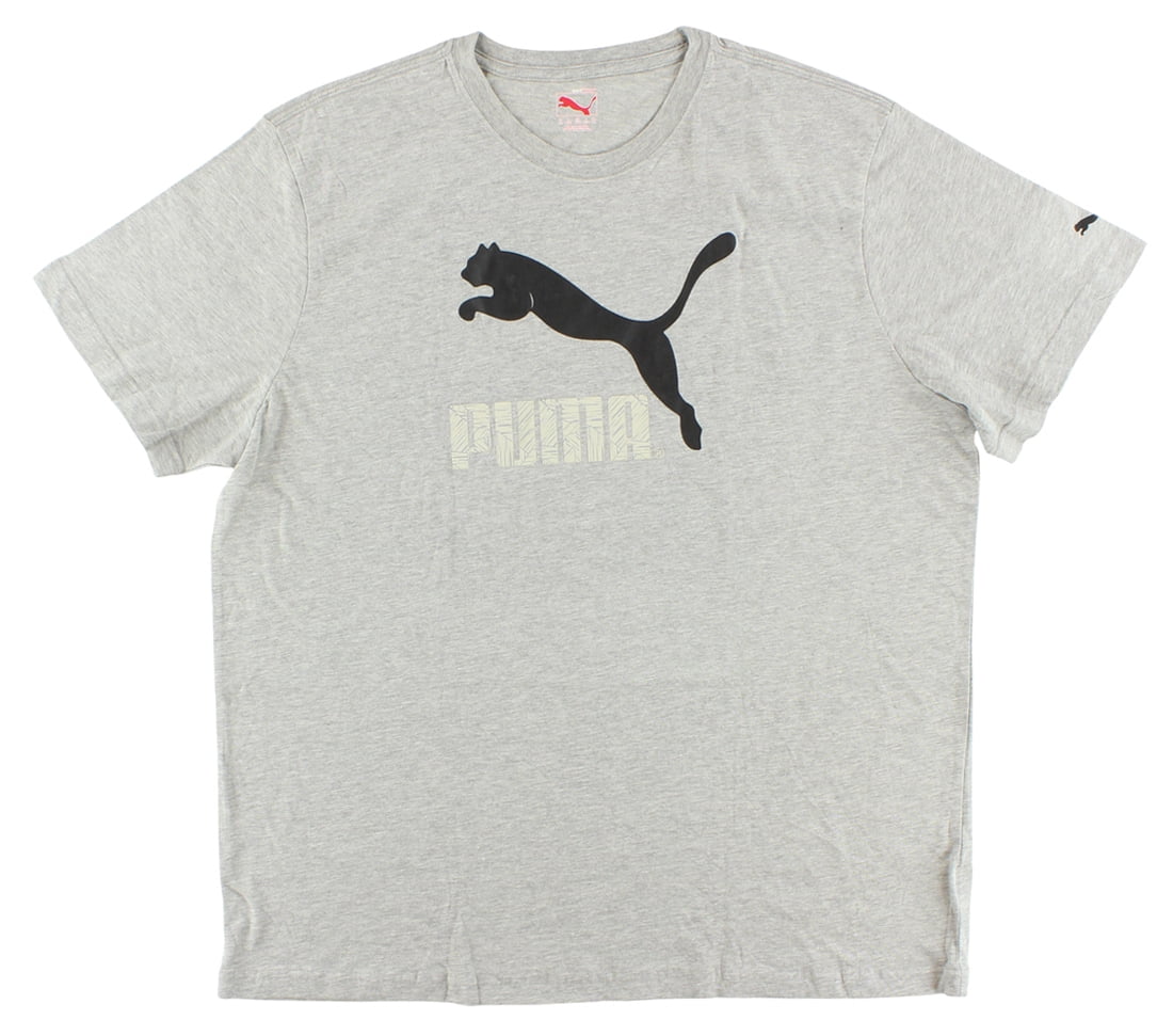 Men/'s Authentic Puma Crew Neck Dry Cell Retro Heather Logo T-Shirt Assted Colors
