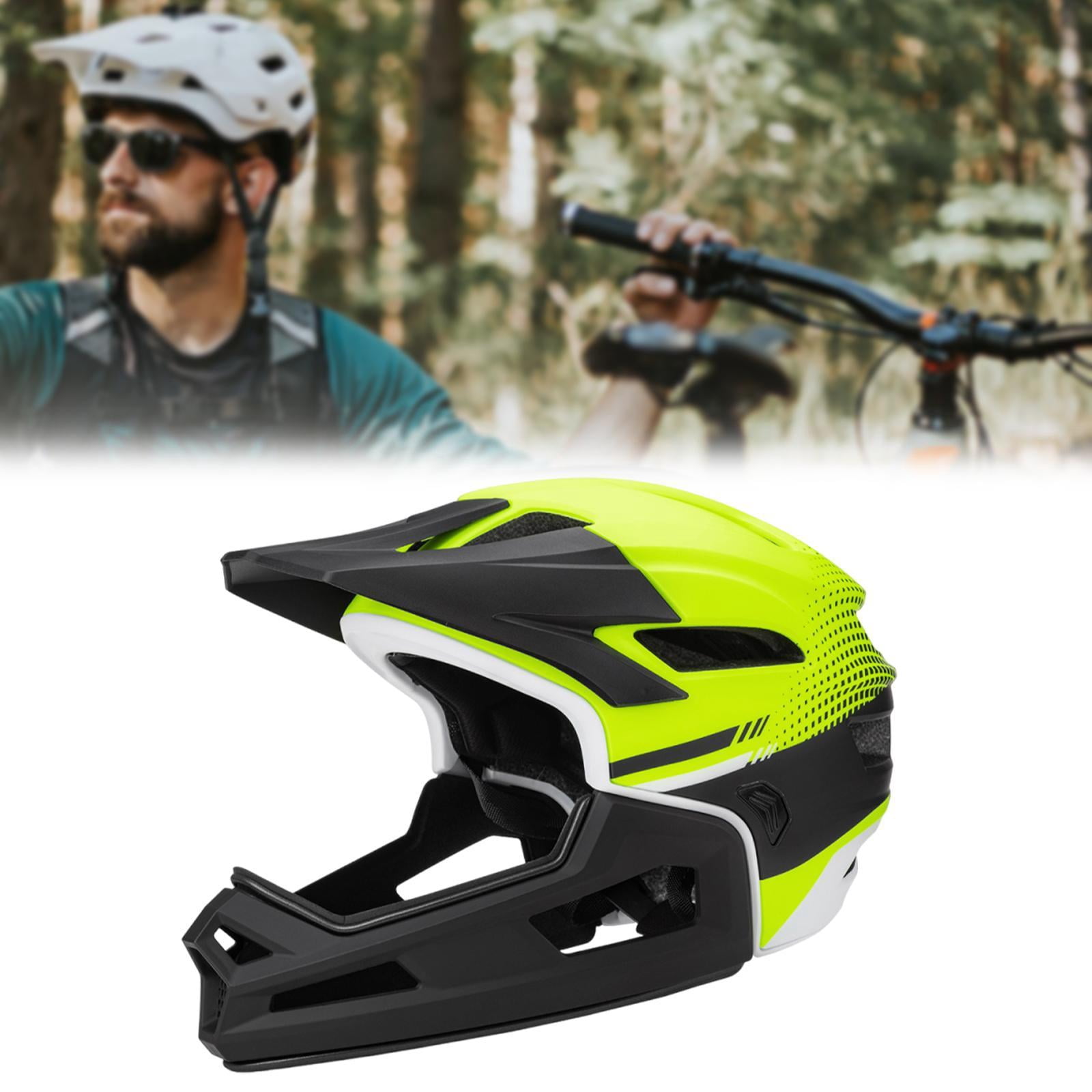 DimyFew Adjustable Full Face Helmet for Cycling And Outdoor Activities for Men And Women Black Yellow