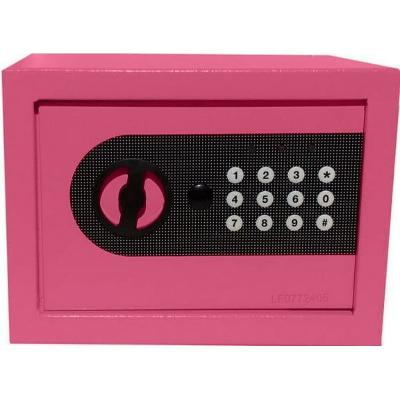 AbleHome Electric Lock Safe, 9.10 in * 6.75 in * 6.75 in Steel Pink
