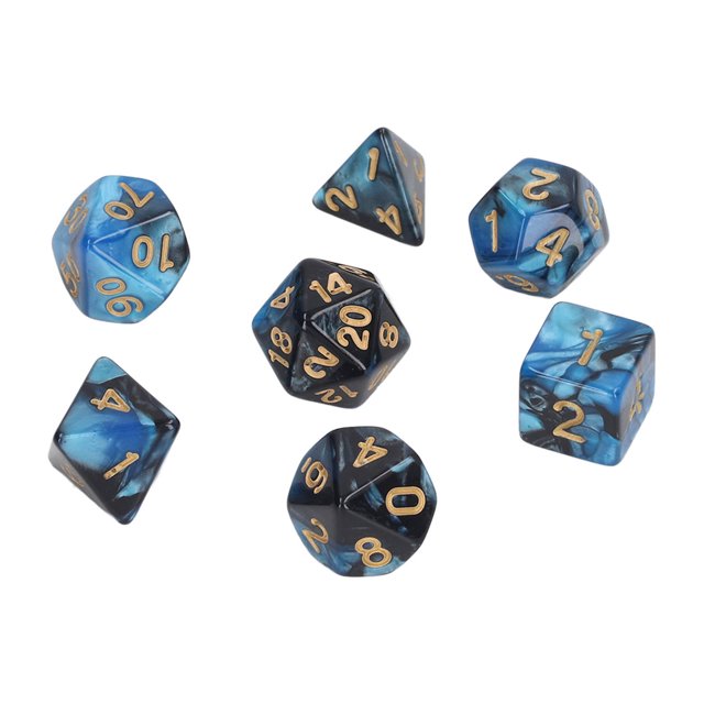 Juego de 4 Dados Poliédricos Cubos de Dados Poliédricos de Aprendizaje de Plástico con Números de Oro Claro para Juegos de Mesa de Enseñanza de Matemáticas ANGGREK Otros