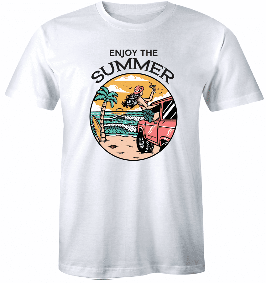 Intuïtie via Jet Enjoy The Summer T-shirt Travelling Beach Vibes Van Life Vacation Tees -  Walmart.com
