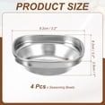 thumbnail image 2 of Uxcell Mini Stainless Steel Sauce Dish, Round Seasoning Bowls for Dipping Sauces and Condiments Silver, 2 of 7