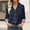 Navy, variant on Womens Tops Casual Printed Satin Long Sleeve Shirt Retro Flower Design Blouses for Women Dressy Casual