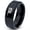 Black Bevel Polish Tungsten, variant on Tungsten Oklahoma Sooner State Bird Flying Band Ring 8mm Men Women Comfort Fit Black Dome Polished